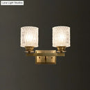 GobekUsa Contemporary Brass Wall Light Fixture with Lattice Glass for Corridor - Cylinder Shape