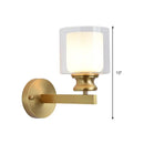 GobekUsa Contemporary Brass Wall Mounted Light Fixture for Living Room - Armed Sconce with Metal Frame & 1 Bulb
