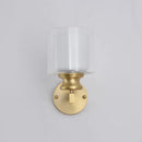 GobekUsa Contemporary Brass Wall Mounted Light Fixture for Living Room - Armed Sconce with Metal Frame & 1 Bulb