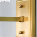 GobekUsa Contemporary Clear Water Glass Wall Sconce - Brass 1/2-Light Bedside Lamp
