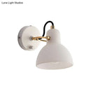 GobekUsa Contemporary Wall Lamp with Adjustable Arm and White Glass Dome
