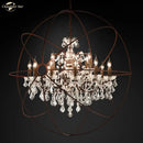 GobekUsa Crystal LED Chandelier: Contemporary Orb Pendant Light for Home Decor