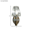 GobekUsa Bronze Contemporary Crystal Wall Sconce with Conic 1-Head Light