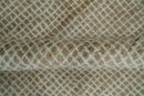 Contemporary Camel and Ivory Geometrical Square Design Hand Knotted 6.7x9.8 Wool Area Rug by The Rug Decor