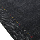 Charcoal Gabbeh Border Hand Loomed Wool Area Rug - Traditional Contemporary Design by The Rug Decor
