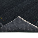 Contemporary Charcoal Gabbeh Border Hand Loomed Wool Area Rug