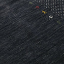 Charcoal Gabbeh Border Hand Loomed Wool Area Rug - Traditional Contemporary Design by The Rug Decor