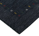 Charcoal Gabbeh Border Hand Loomed Wool Area Rug - Traditional Contemporary Design by The Rug Decor