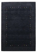 Charcoal Gabbeh Border Hand Loomed Wool Area Rug - Traditional Contemporary Design by The Rug Decor