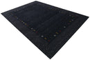 Charcoal Gabbeh Border Hand Loomed Wool Area Rug - Traditional Contemporary Design by The Rug Decor