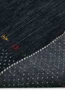 Charcoal Gabbeh Border Hand Loomed Wool Area Rug - Traditional Contemporary Design by The Rug Decor