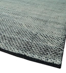 Contemporary Charcoal, Silver and Beige Design 9x12 Hand knotted wool Area Rug by The Rug Decor