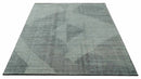 Contemporary Charcoal, Silver and Beige Design 9x12 Hand knotted wool Area Rug by The Rug Decor