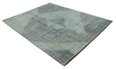 Contemporary Charcoal, Silver and Beige Design 9x12 Hand knotted wool Area Rug by The Rug Decor