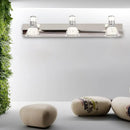 GobekUsa Conic Sconce Light - Contemporary Style Aluminum Vanity Lighting with 2/3/4 Warm/White Lights for Bathroom, Made of Stainless Steel