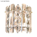 GobekUsa Contemporary 2-Light Wall Lamp with Crystal Shade for Living Room