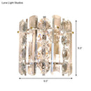 GobekUsa Contemporary 2-Light Wall Lamp with Crystal Shade for Living Room
