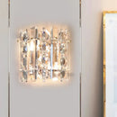 GobekUsa Contemporary 2-Light Wall Lamp with Crystal Shade for Living Room