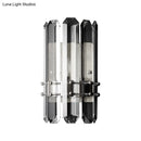 GobekUsa Contemporary Chrome/Gold Wall Sconce with Clear Crystal Prism - Elegant Bedside Wall Mounted Lamp