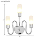 GobekUsa Contemporary Milk Glass Pill Sconce with Chrome LED Flush Mount - 2/3 Lights