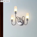 GobekUsa Contemporary Milk Glass Pill Sconce with Chrome LED Flush Mount - 2/3 Lights