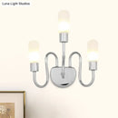GobekUsa Contemporary Milk Glass Pill Sconce with Chrome LED Flush Mount - 2/3 Lights