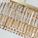 GobekUsa Contemporary Crystal Block Rectangle Hanging Lamp Kit - 8 Lights, Clear/Amber, 31.5"/39" W