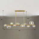 GobekUsa Contemporary Clear Glass Bubble Island Lamp - Stylish Ceiling Light for Dining Room