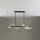 GobekUsa Contemporary Clear Glass Bubble Island Lamp - Stylish Ceiling Light for Dining Room