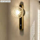 GobekUsa Contemporary Round Wall Lamp - Clear Dimpled Glass, 1 Bulb Sconce Light for Living Room