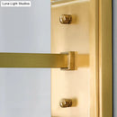 GobekUsa Contemporary Clear Water Glass Wall Sconce - Brass 1/2-Light Bedside Lamp