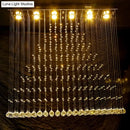 GobekUsa Contemporary Crystal Ball Cascade Flush Ceiling Light - 6 Lights, Nickel Finish
