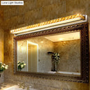 GobekUsa Contemporary Crystal Gold Wall Sconce - Linear Vanity Light with Warm/White Light for Bathroom - Multiple Width Options