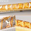 GobekUsa Contemporary Crystal Gold Wall Sconce - Linear Vanity Light with Warm/White Light for Bathroom - Multiple Width Options