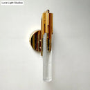 GobekUsa Contemporary Crystal Gold Wall Sconce LED Light for Living Room