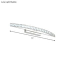GobekUsa Contemporary Crystal Silver Wall Sconce Light - Bow Shaped Vanity Lighting for Bathroom - Warm/White Light - 17"/21"/27.5" Wide