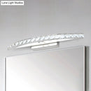 GobekUsa Contemporary Crystal Silver Wall Sconce Light - Bow Shaped Vanity Lighting for Bathroom - Warm/White Light - 17"/21"/27.5" Wide