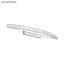 GobekUsa Contemporary Crystal Silver Wall Sconce Light - Bow Shaped Vanity Lighting for Bathroom - Warm/White Light - 17"/21"/27.5" Wide
