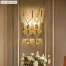 GobekUsa Contemporary Crystal Strand Sconce with 2-Lights and Silver Rod - Wall Mounted for Bedroom
