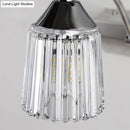 GobekUsa Contemporary Crystal Vanity Light - Fluted Clear Crystal Shades, Silver Finish, 3 Heads, Warm/White Light
