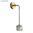 GobekUsa Contemporary Crystal Wall Lamp – Gold Globe Sconce Light Fixture