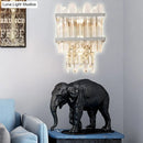 GobekUsa Contemporary Crystal Wall Sconce: Brass/Chrome Linear 3-Light Fixture