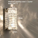 GobekUsa Contemporary Crystal Wall Sconce for Bedside, Bathroom, Corridor, Aisle, TV Background Lighting
