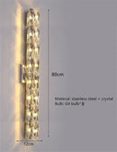GobekUsa Contemporary Crystal Wall Sconce for Bedside, Bathroom, Corridor, Aisle, TV Background Lighting