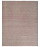 Contemporary Custom Made Modern Solid Peach Hand knotted Wool Area Rug