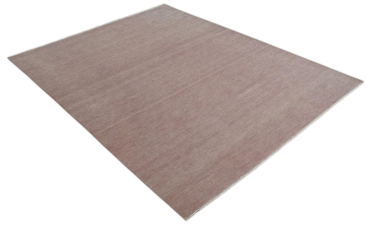 Contemporary Peach Hand-Knotted Wool Area Rug Artisan Crafted, photo 12 of 13