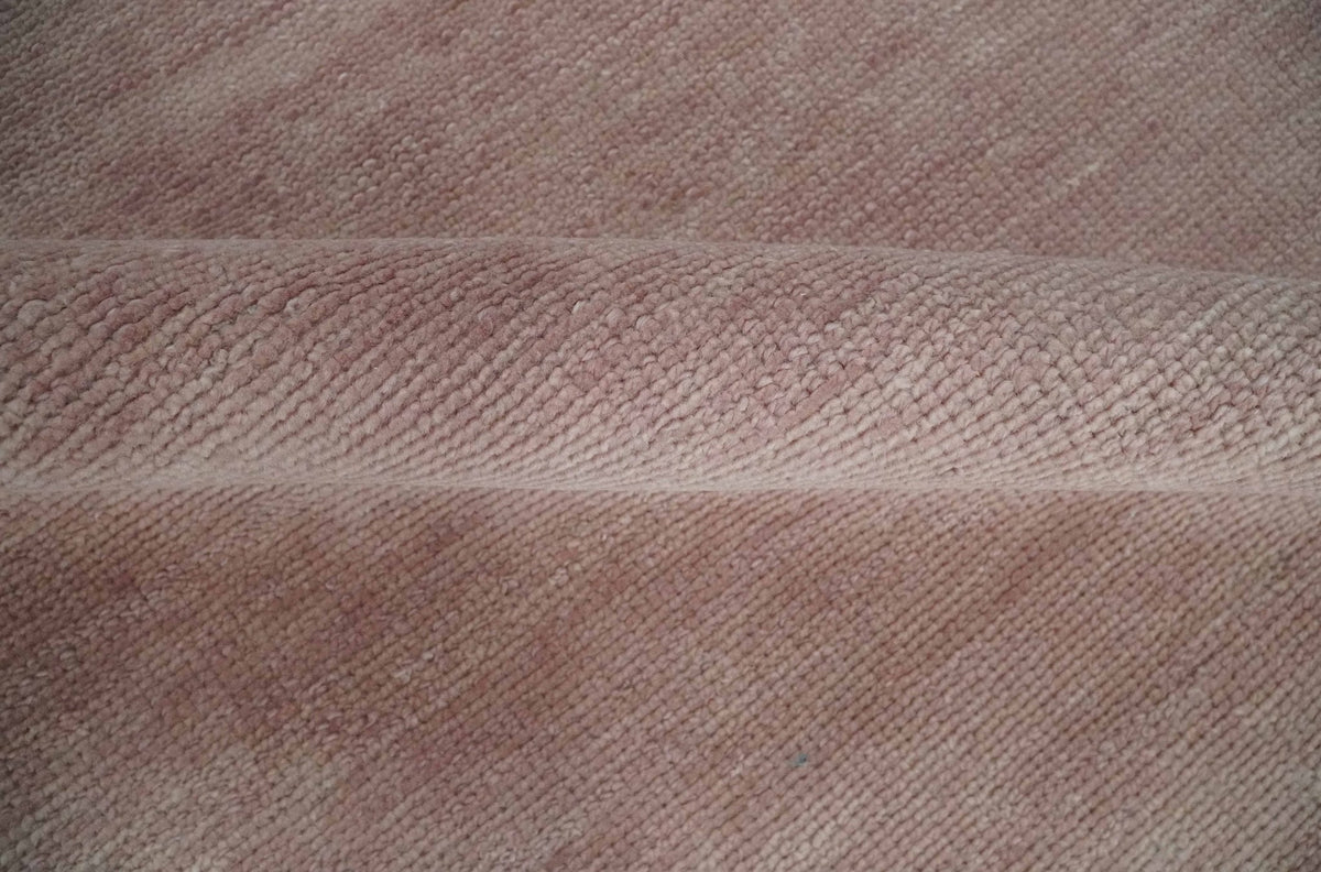 Contemporary Peach Hand-Knotted Wool Area Rug Artisan Crafted, photo 9 of 13