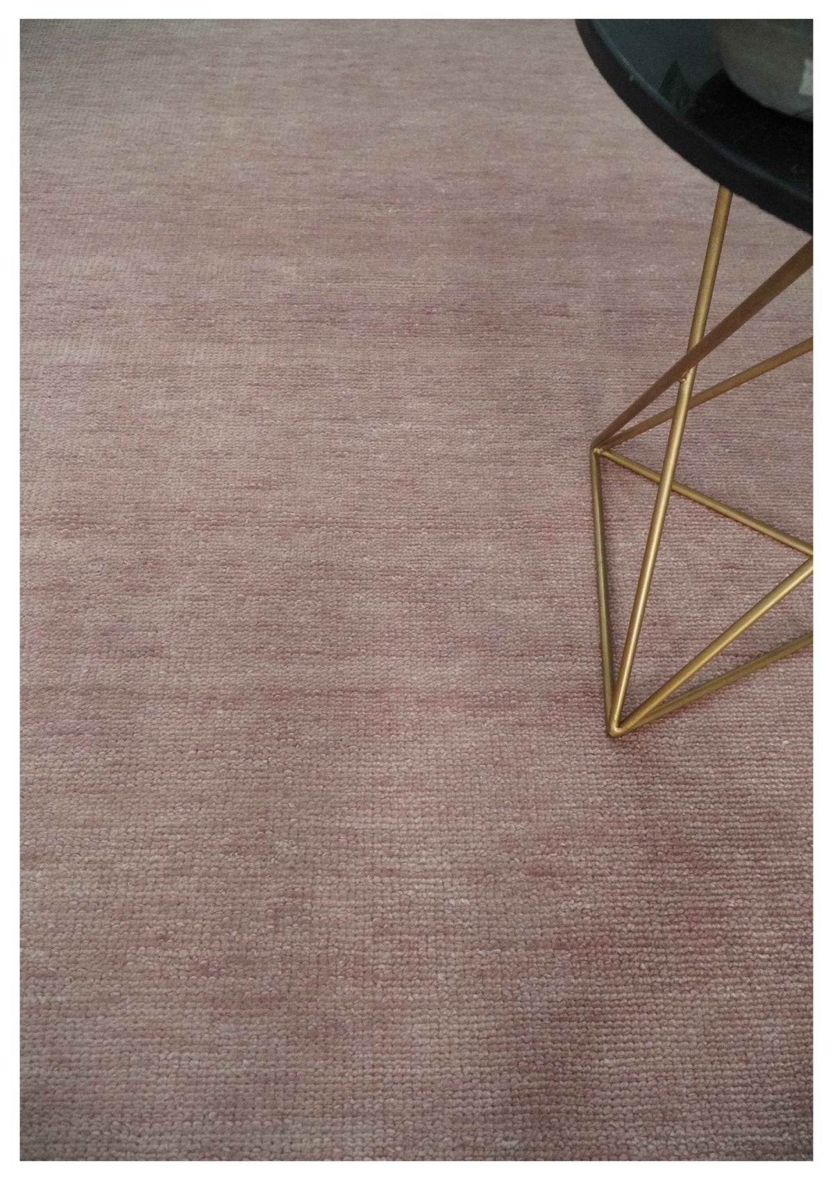 Contemporary Peach Hand-Knotted Wool Area Rug Artisan Crafted, photo 5 of 13
