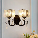 GobekUsa Contemporary Black Metal Wall Sconce Light - Scrolling Arm Corridor Lamp