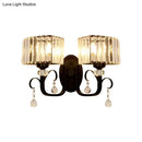 GobekUsa Contemporary Black Metal Wall Sconce Light - Scrolling Arm Corridor Lamp